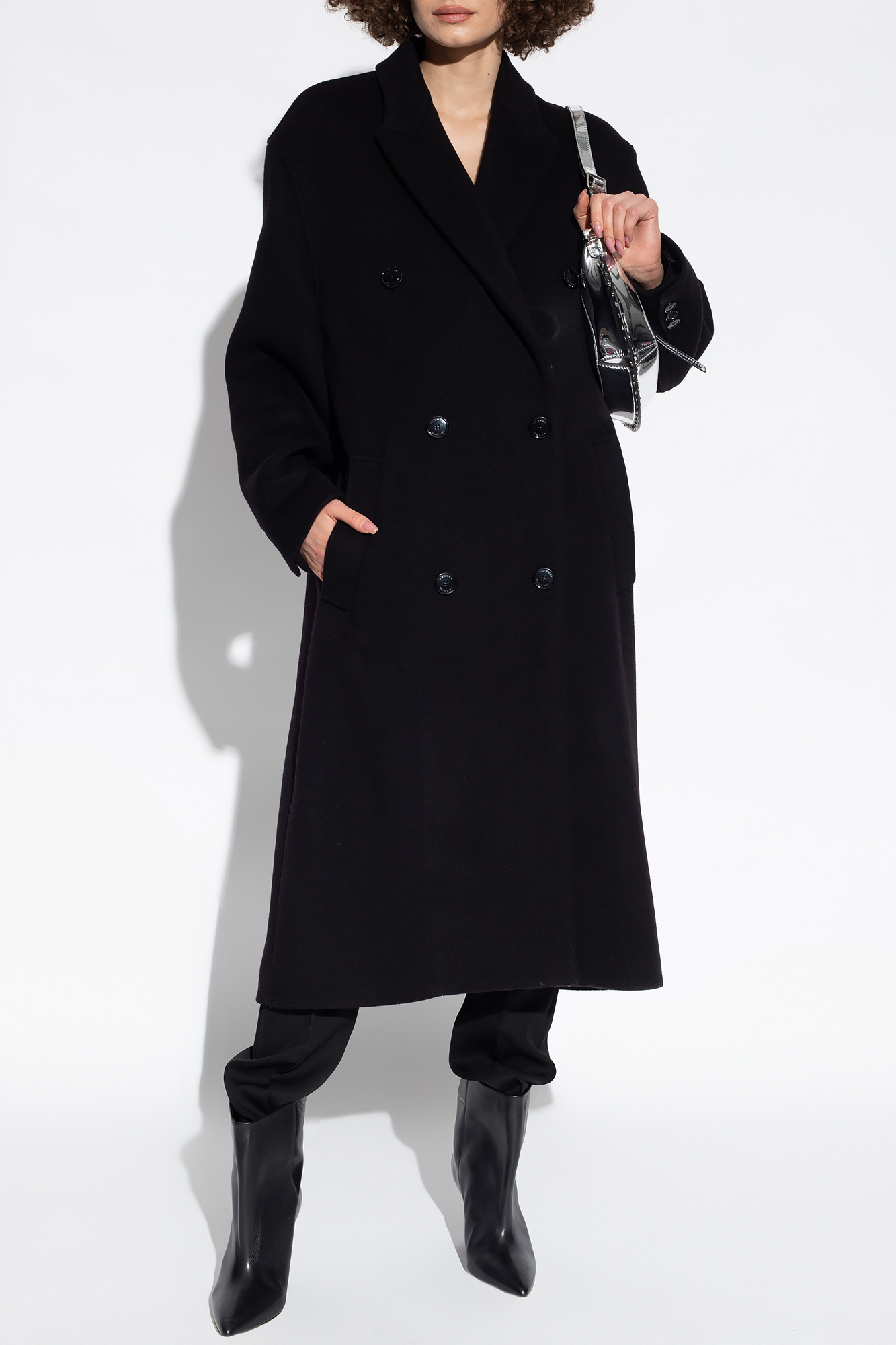 コート Isabel Marant FW23 THEODORE COAT (MA0099FA_A3D19I10ST) Black 'Theodore' double-breasted coat Isabel Marant
